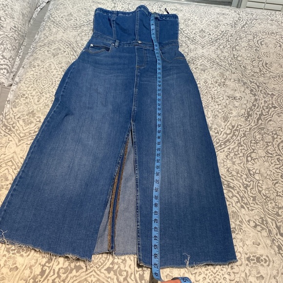 Anthropologie , The Madi Strapless Denim Midi Dress by Pilcro, Md ,EUC - Picture 14 of 14